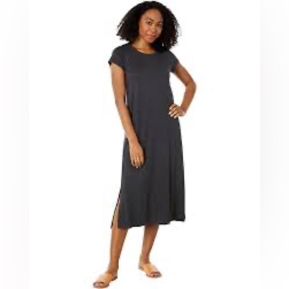 Madewell Relaxed Midi Tee Dress in Gray Sz S